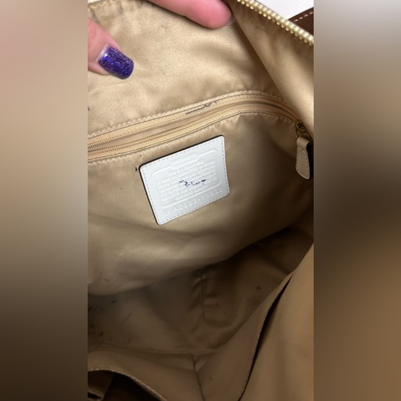 Coach Tan Pebbled Leather Large Shoulder Hobo Bag 11838 - Picture 3 of 4